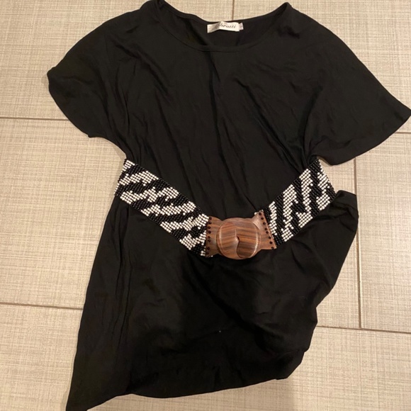 Black and white stretchy belt - Picture 10 of 10